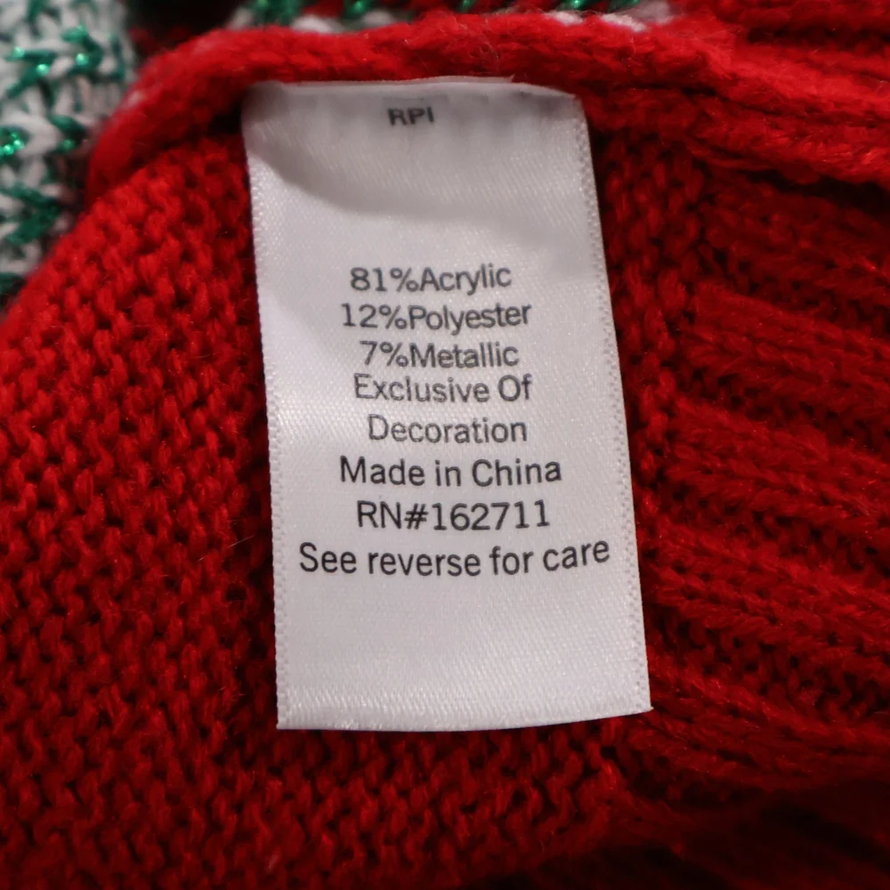 Kohl's Red and Green Holiday Dress with Gold Tree - Picture 11 of 12